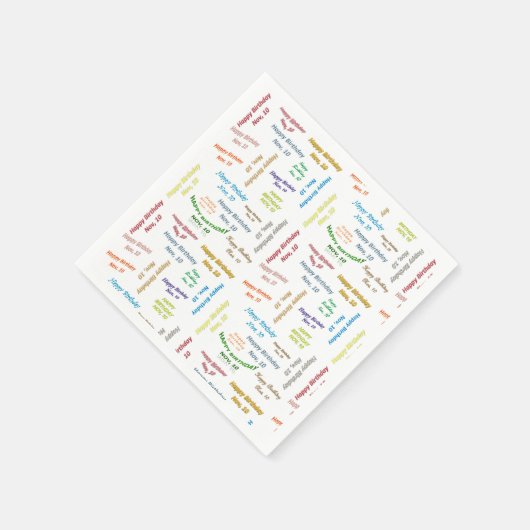 Papier Napkins November, 10 zondag Servet (Hoek)