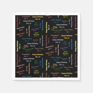 Papier Napkins Oktober, 11 Birthday Servet