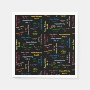 Papier Napkins Oktober, 31 verjaardag Servet