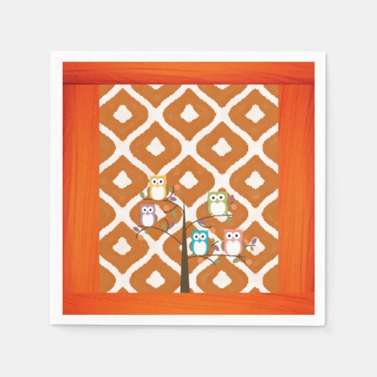 Papier Napkins Owl Servet (Voorkant)