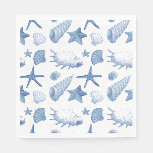 Papier Napkins-Seashells Servet (Voorkant)