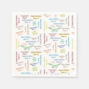 Papier Napkins September, 12 Dag Servet