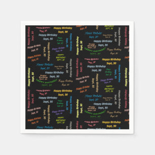Papier Napkins September, 30 Birthday Servet