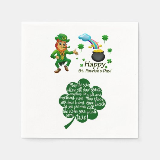 Papier Napkins St. Patrick's Day Servet (Voorkant)