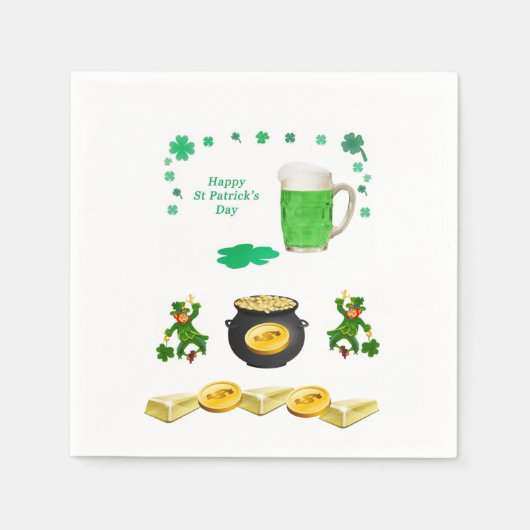 Papier Napkins St. Patrick's Day Servet (Voorkant)