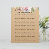 Papier Narcisse blanc sur panneau de placement de mariage (Debout devant)