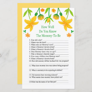 Papier Narcissus Connaissez-vous bien le jeu de baby show