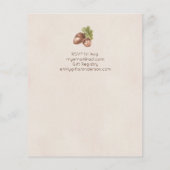 Papier Nature aime les oiseaux Invitations Baby showers (Dos)