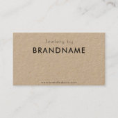 Papier naturel Premium Kraft, Carte de visite de c (Devant)