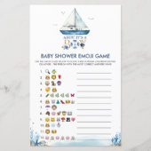 Papier Nautical Ahoy C'est un garçon Baby shower Emoji Je (Devant)