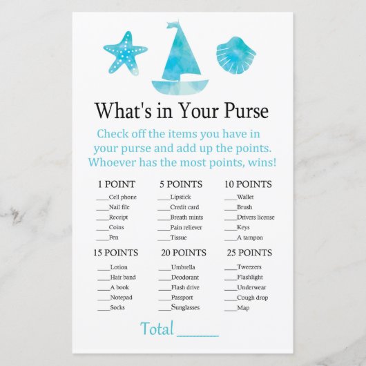 Papier Nautique Ce qui est dans votre jeu de bourse (Devant)