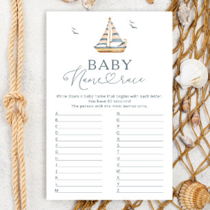 Papier Nautique Nom du bateau à voile Race Baby shower Je