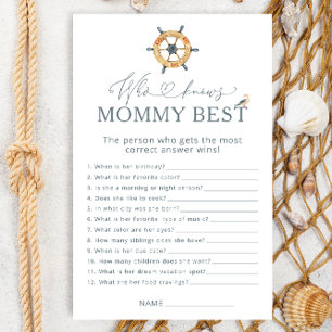 Papier Nautique Qui Connaît Maman Meilleur Baby shower Je