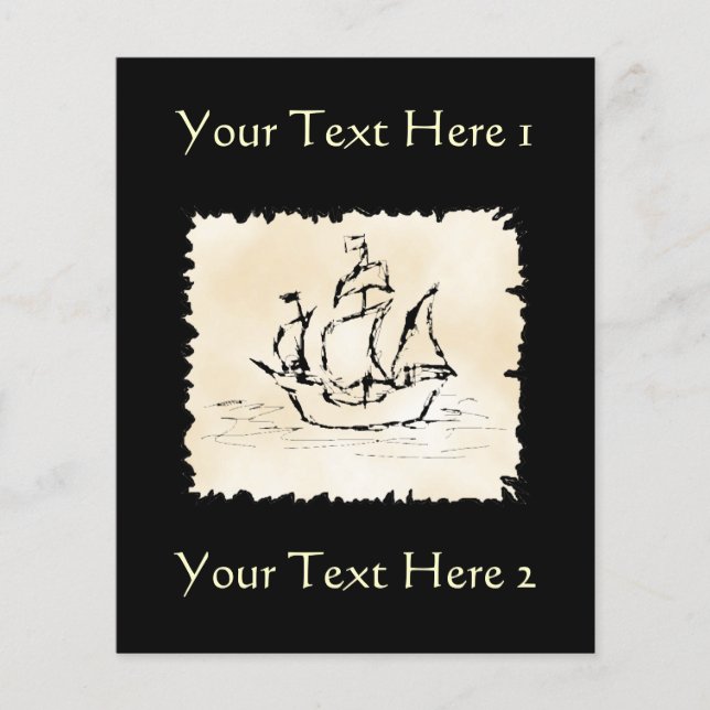 Papier Navire pirate. (Devant)