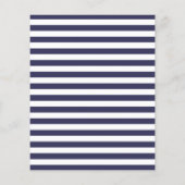 Papier Navy Blue Stripes Boy First Communion Invitation (Dos)