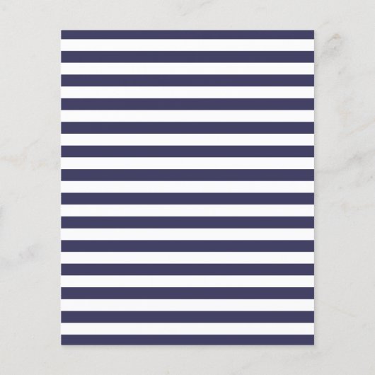 Papier Navy Blue Stripes Boy First Communion Invitation (Dos)