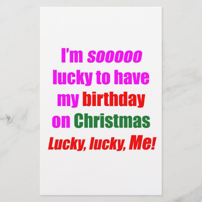 Papier Né à Noël (Devant)