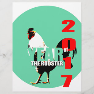 Papier Né dans le chinois Rooster Année 2017 Anniversaire