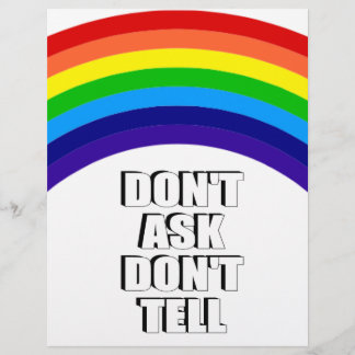 Papier Ne demandez pas de ne pas le dire