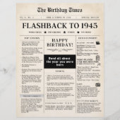 Papier Né en 1945 Faux journal sepia (Devant)