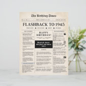 Papier Né en 1945 Faux journal sepia (Debout devant)