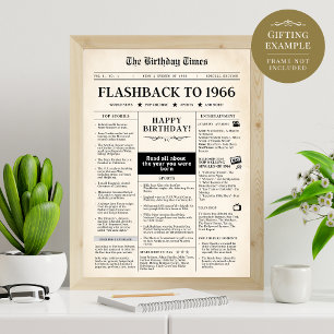 Papier Né en 1966 Faux journal