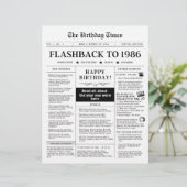 Papier Né en 1986 Fun Black and White Newspaper (Debout devant)