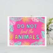 Papier Ne Pas Alimenter Le Panneau Animaux | Signes sauva (Debout devant)