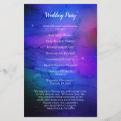 Papier Nebula violette Art céleste Mariage spatial (Dos)