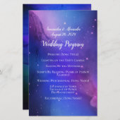 Papier Nebula violette Art céleste Mariage spatial (Devant / Derrière)