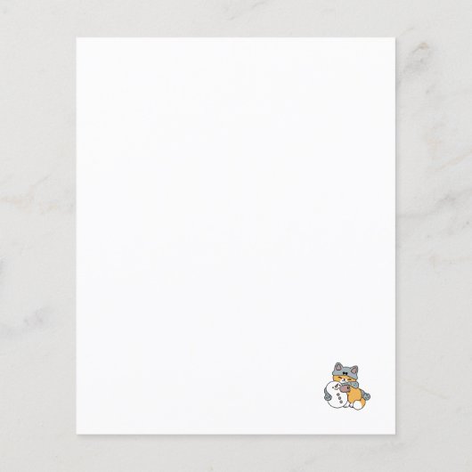 Papier Neige beaucoup amusant Chat hiver vacances Design (Dos)