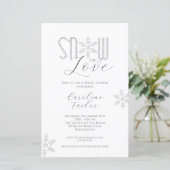 Papier Neige dans l'amour Silver Douche nuptiale Invitati (Debout devant)