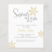 Papier Neige en amour Gold Snowflakes Fête des mariées In (Devant)