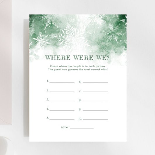 Papier Neige en amour où avons-nous été Fête des mariées