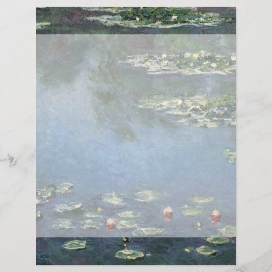 Papier Nénuphars de Claude Monet, Fleurs Vintages (Devant)
