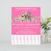 Papier Neon Pink Breeds Chien Walker Service Circulaire (Debout devant)