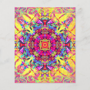 Papier Neon Summer Boho Mandala Scrapbook Paper