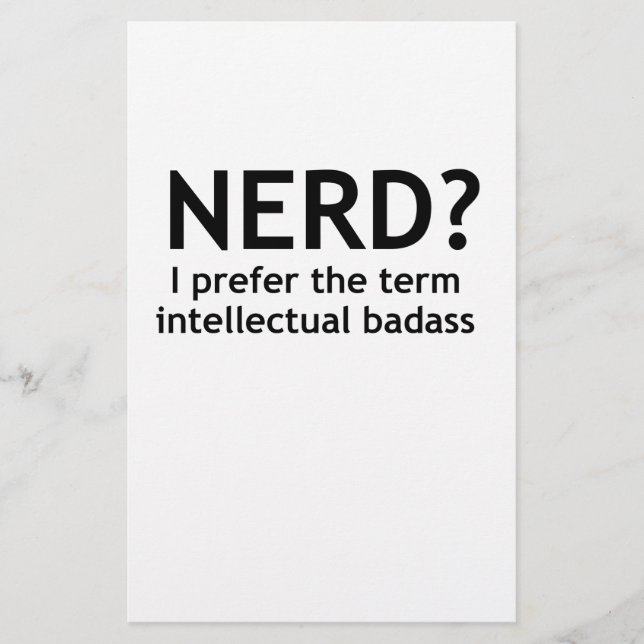 Papier NERD ? Drôle, design geek (Devant)