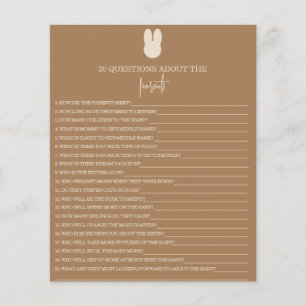 Papier New Bunny 20 Questions sur le jeu Parents