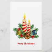 Papier Newsletter Arbre de Noël Classique Rouge Vert Cust (Dos)