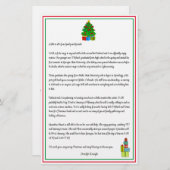 Papier Newsletter Arbre de Noël Classique Rouge Vert Cust (Devant / Derrière)