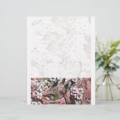 Papier NID OISEAU, rose rouge blanc (Debout devant)