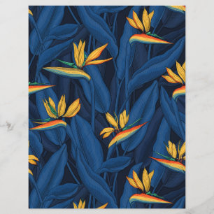 Papier Night bird of Paradise garden 2