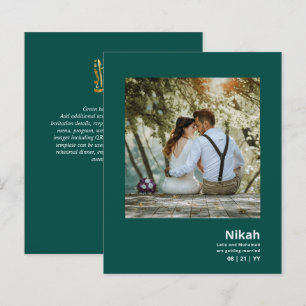 Papier NIKAH - Budget Mariage Agate Or Sarcelle PHOTO