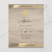 Papier NIKAH - Calligraphie de Faire-part de mariage isla (Devant)