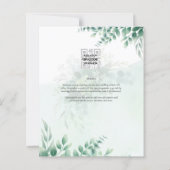 Papier Nikah Walima GREENERY FAIRE-PART DE MARIAGE islami (Dos)