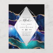 Papier Nikah Wedding Invite AGATE GOLD PARTIES SCINTILLAN (Devant)