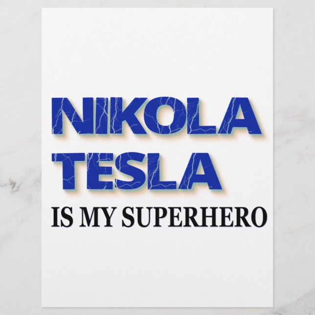 Papier Nikola Tesla est mon super-héros (Devant)