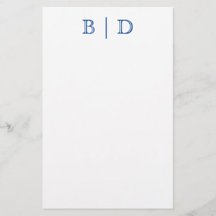 Papier N'importe quelle couleur - Deux lettres Monogramme