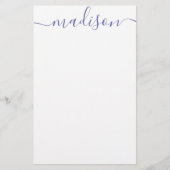 Papier N'importe quelle couleur - Nom de script personnal (Devant)